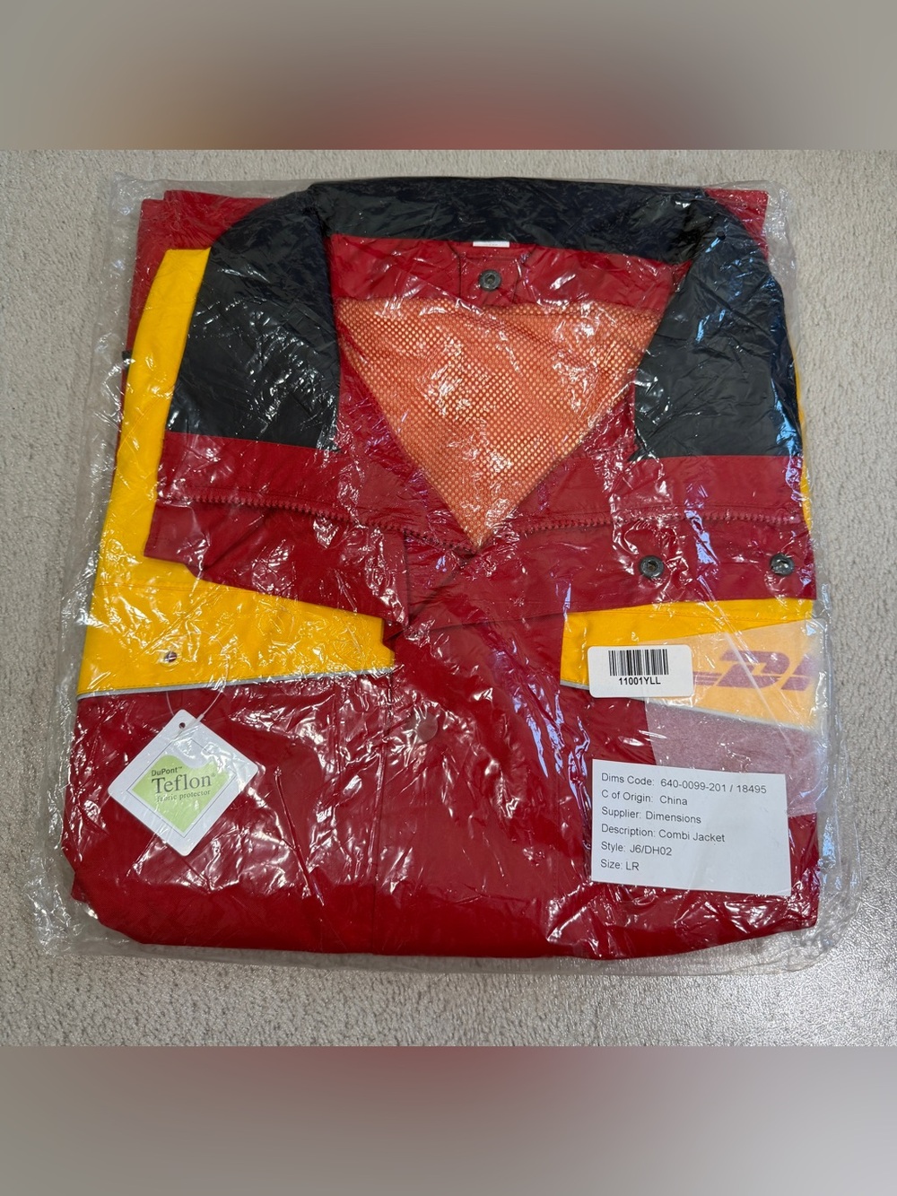 DHL J6/Dh02 Combi Jacket Uniform New Sealed Large New Delivery Jacket Dupoint
